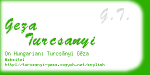 geza turcsanyi business card