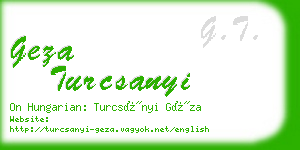 geza turcsanyi business card